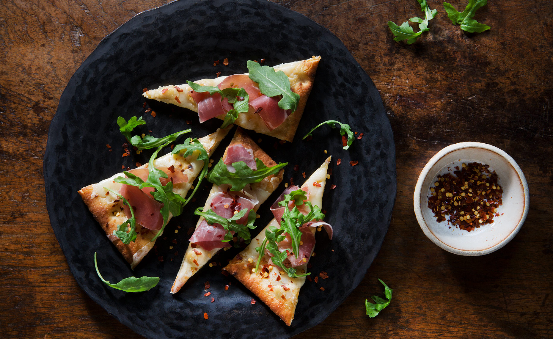 Pizza Slices, Prosciutto Pizza, Rose Hodges Food Photography, San Francisco