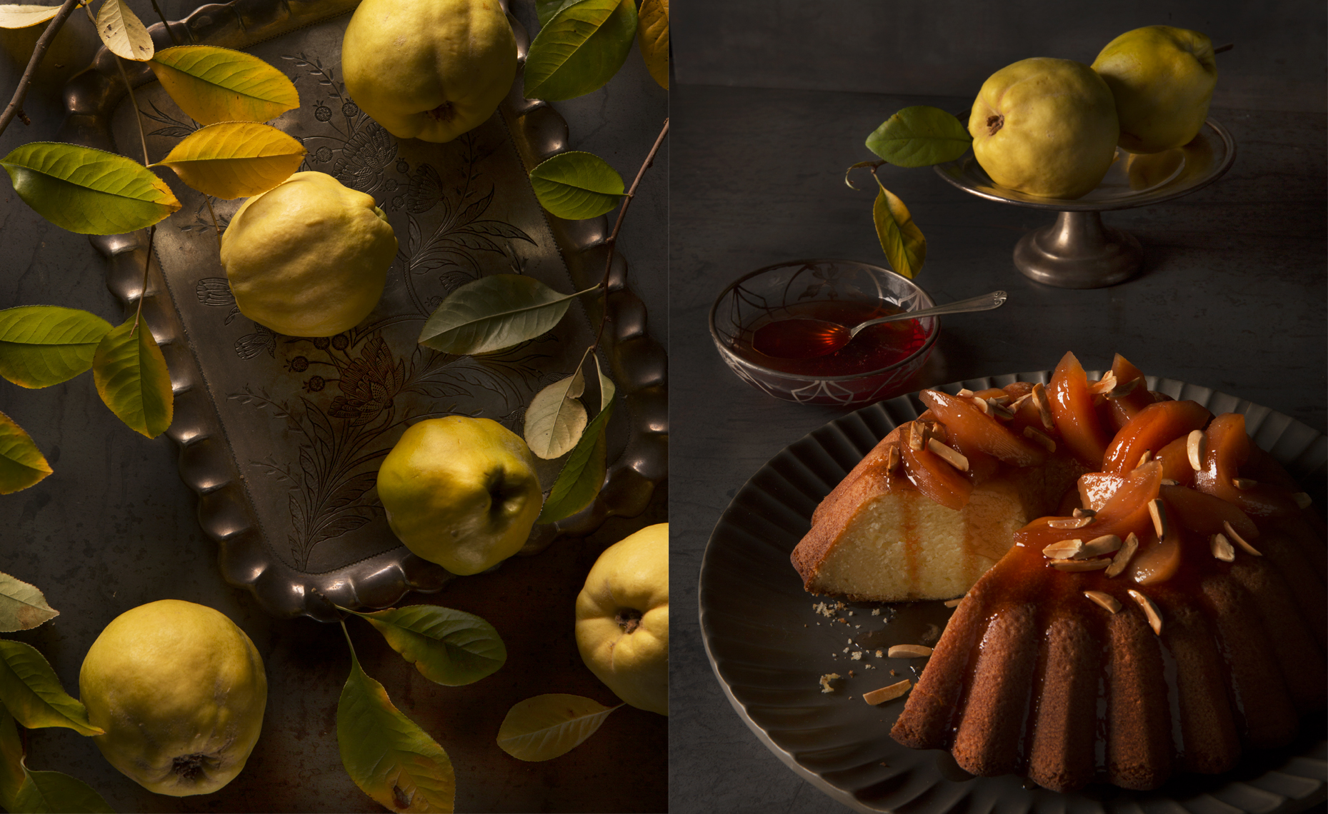 Quince Pound Cake, dessert, Rose Hodges Food Photography, San Francisco