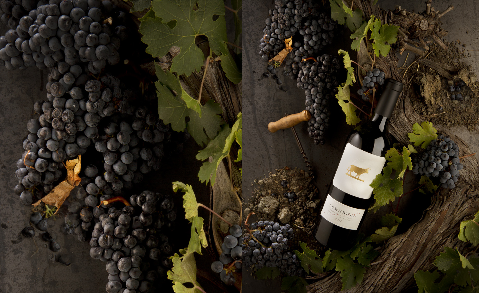 Wine with grapes harvest, Rose Hodges Food Photographer San Francisco