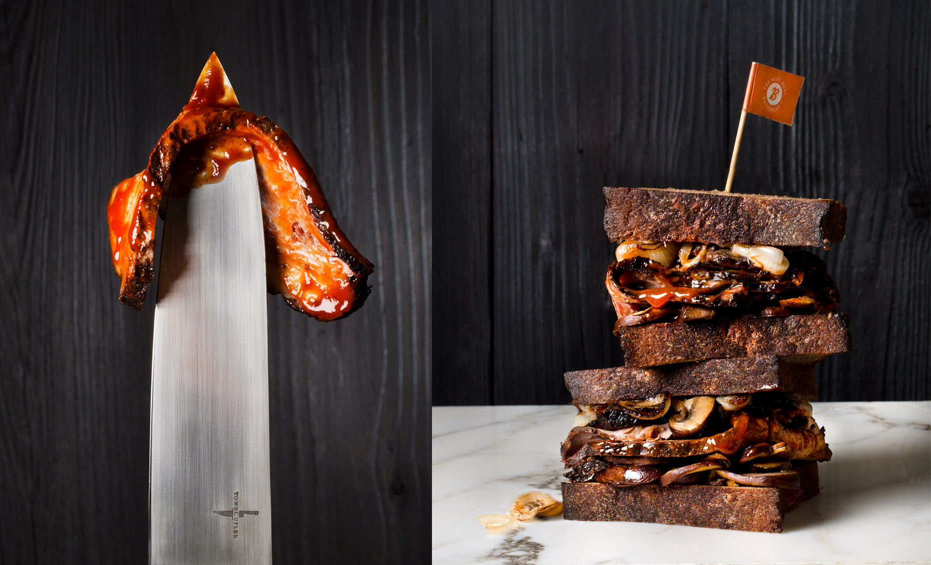 Barbeque Meat, Sauce Sandwich, Rose Hodges Food Photography