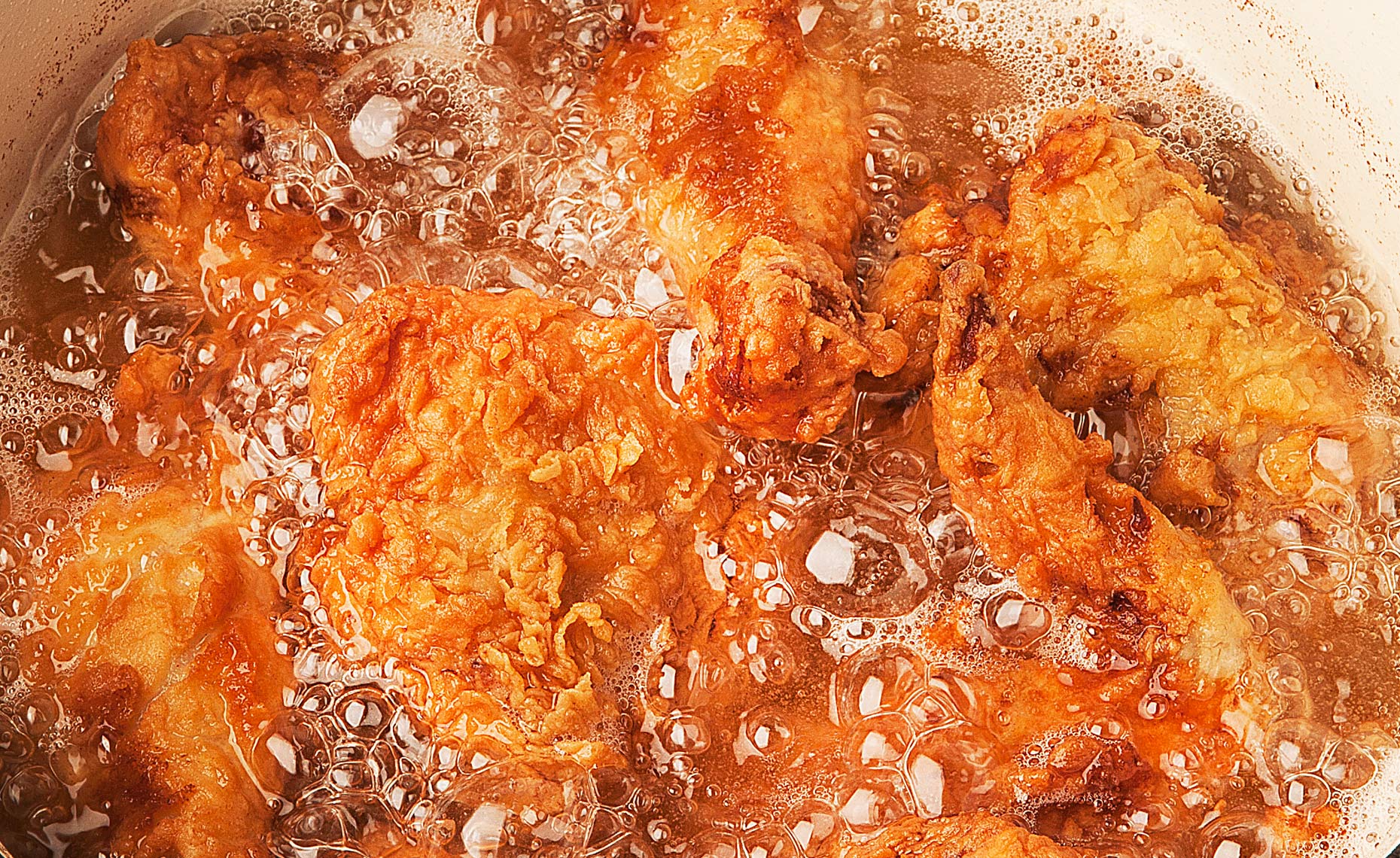 Fried Chicken Frying, Rose Hodges Food Photography