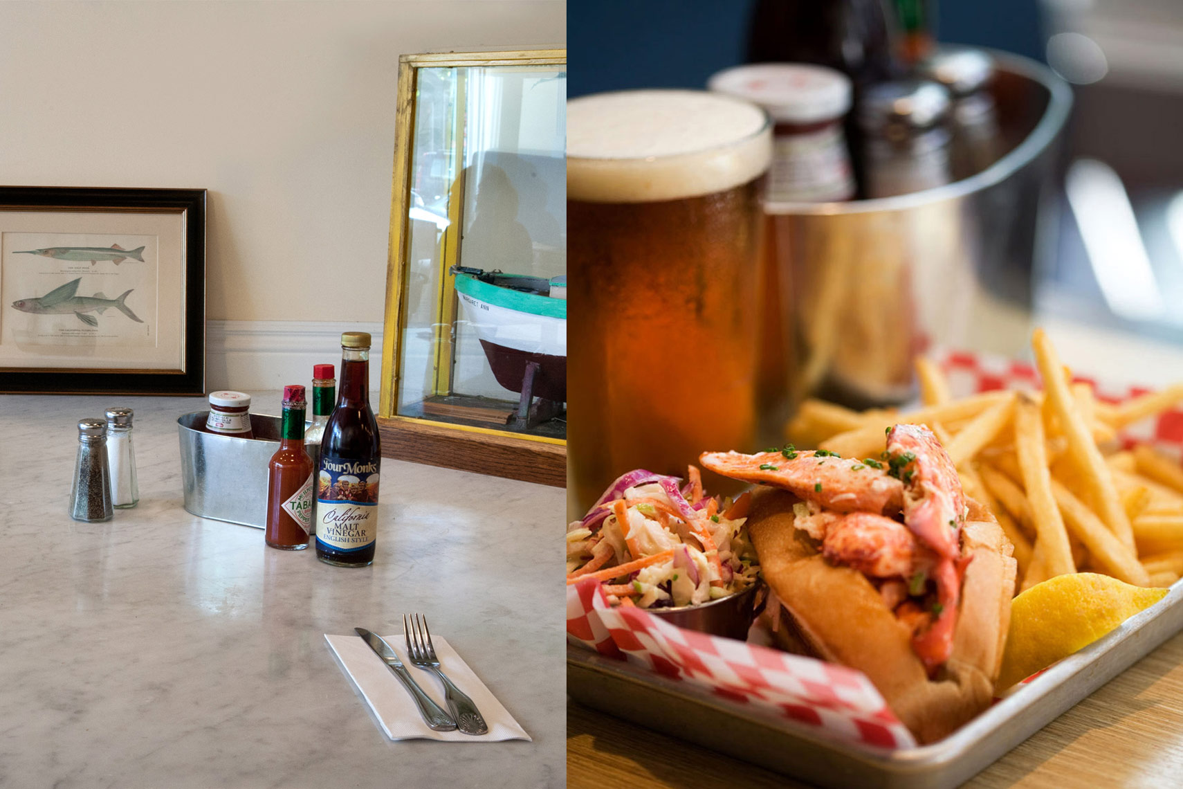 lobster sandwich, beer,Rose Hodges Food Photography, San Francisco