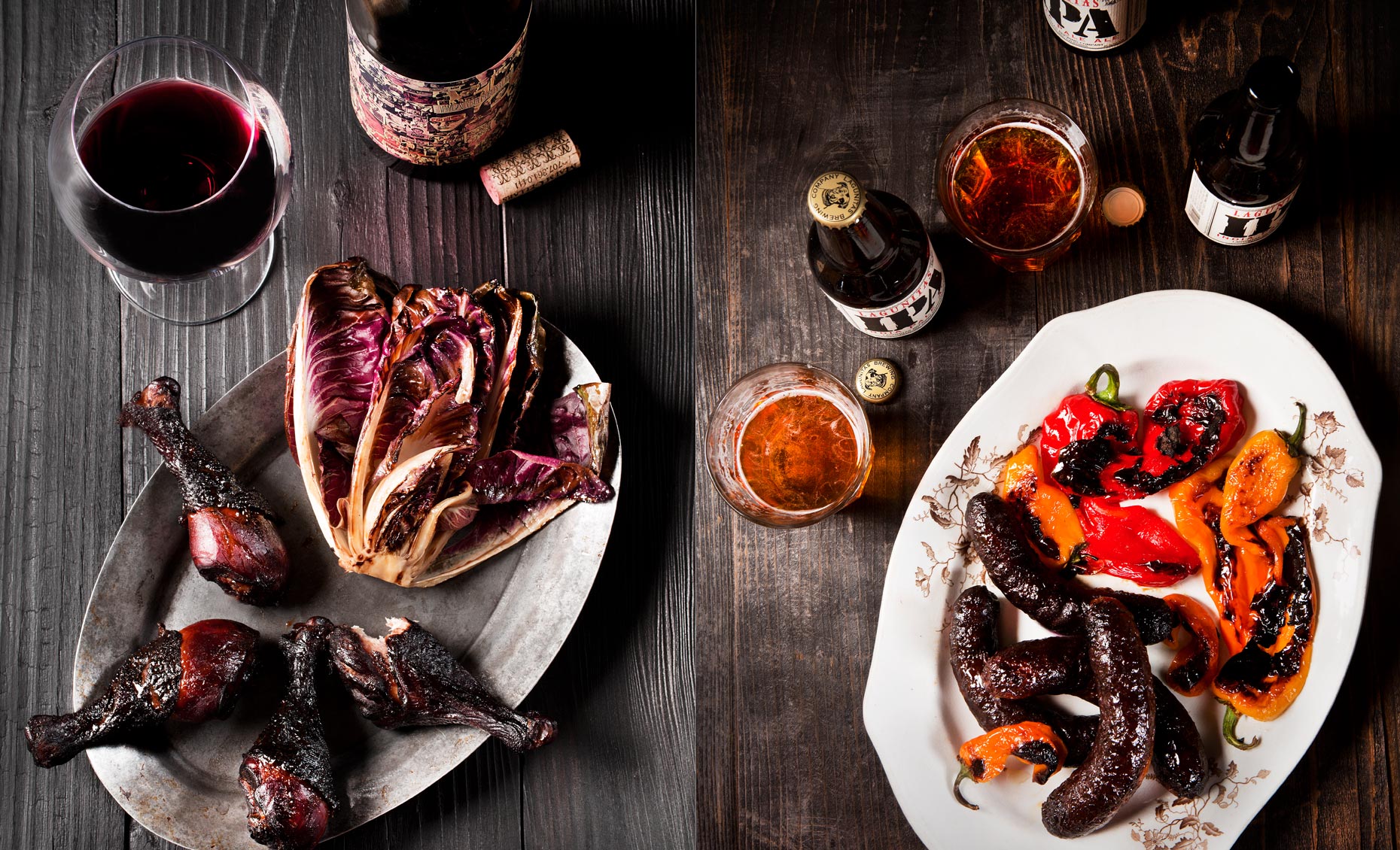 blackened smoked meat dinner, chicken, sausage, Rose Hodges Food Photography
