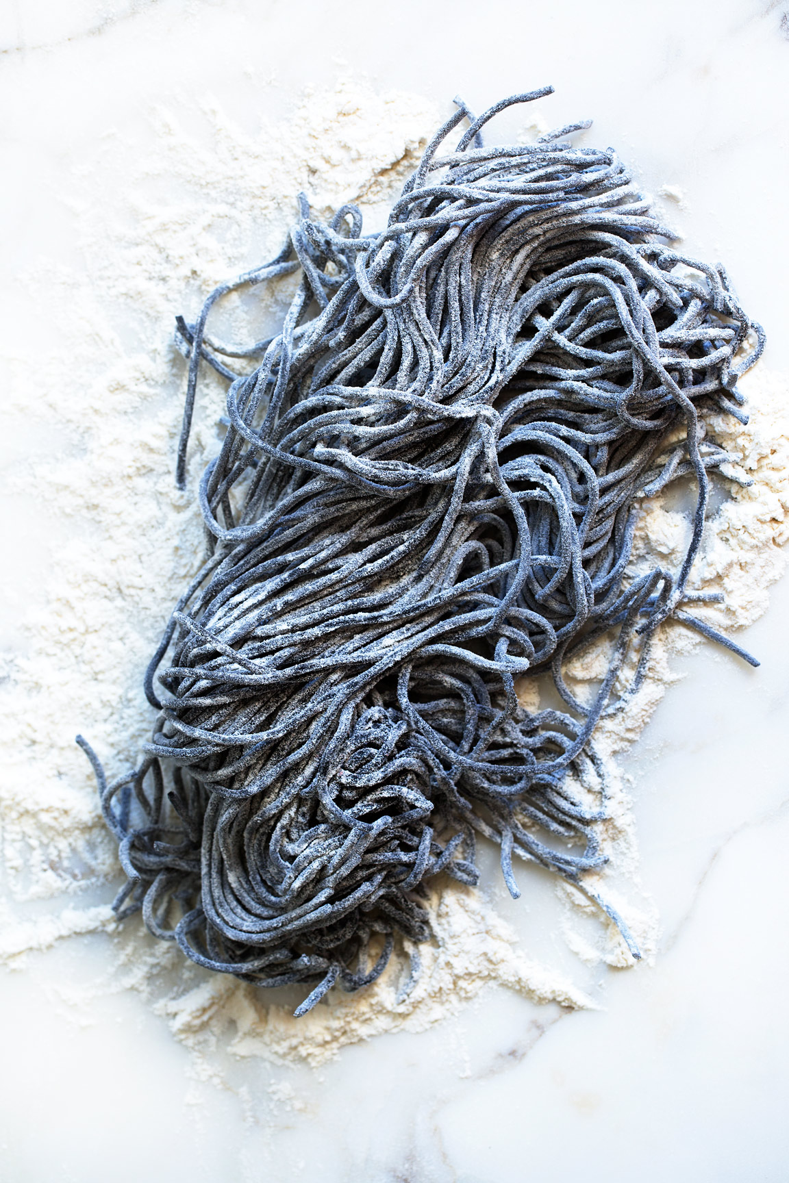 black ink fresh homemade pasta, Rose Hodges Food Photography