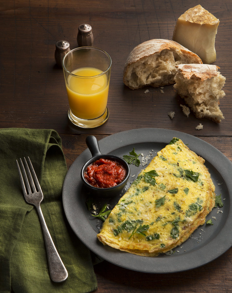 food  photographer san francisco , spinach omelet